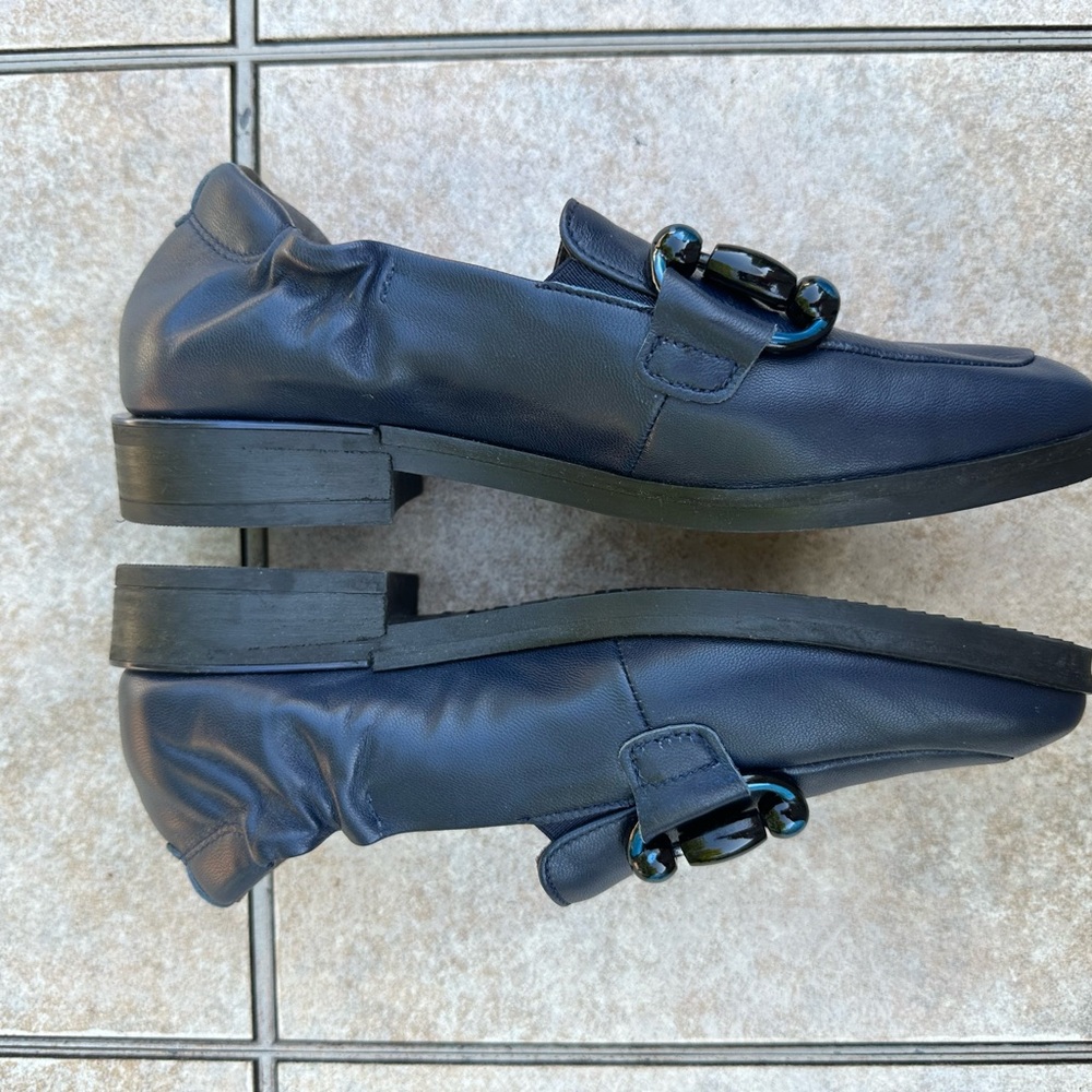 Softwaves Navy Leather Loafer - image 8